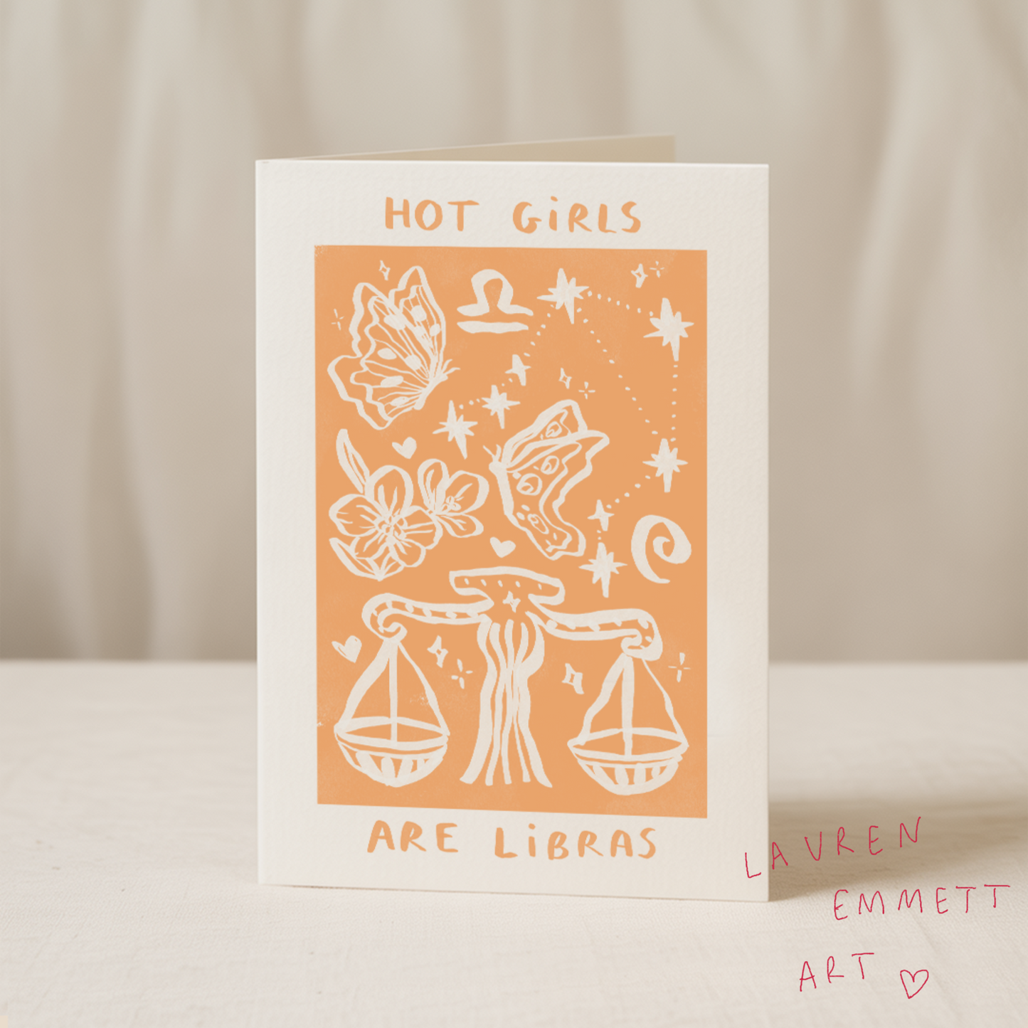 Hot girls are libras 5x7 card
