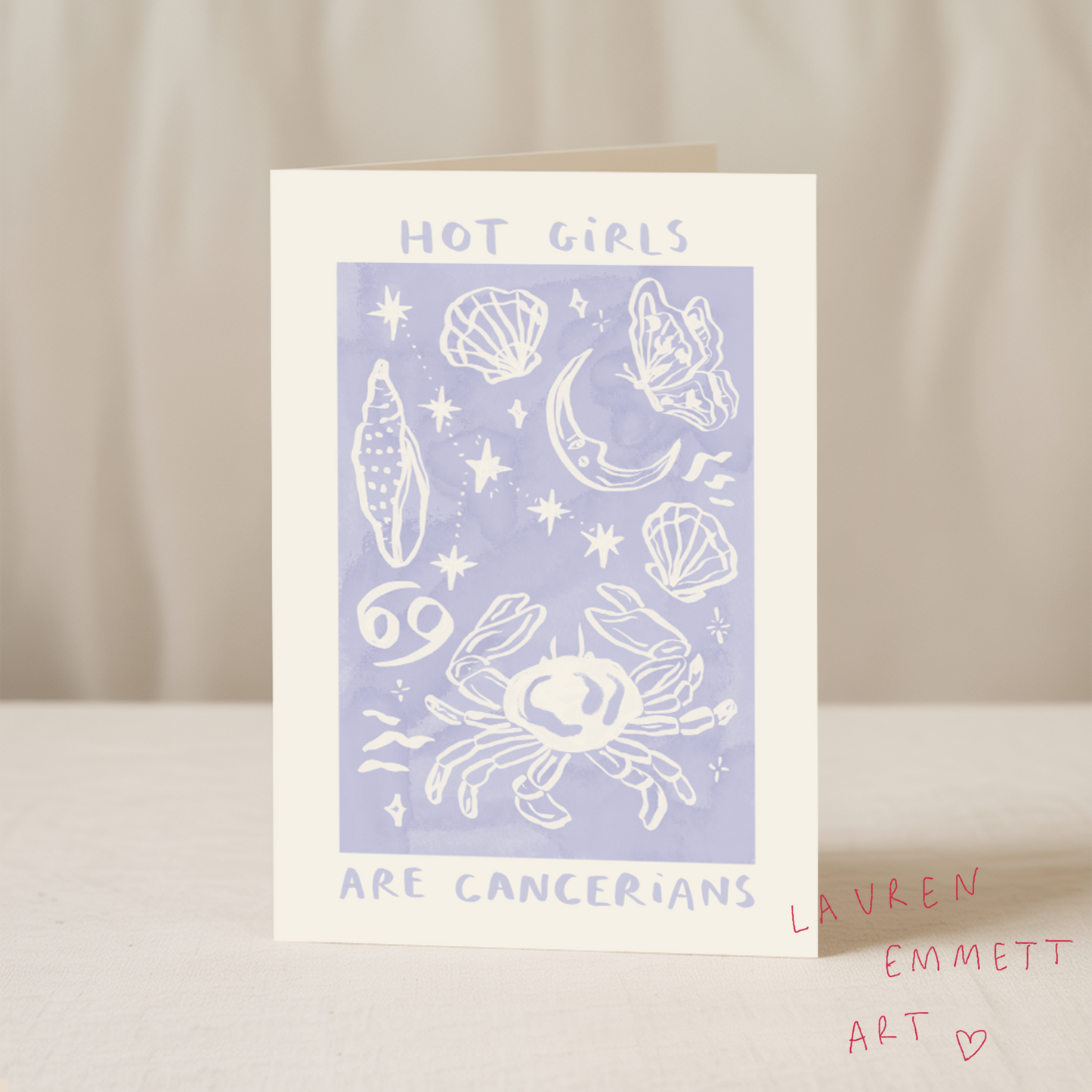 Hot girls are Cancerians 5x7 card
