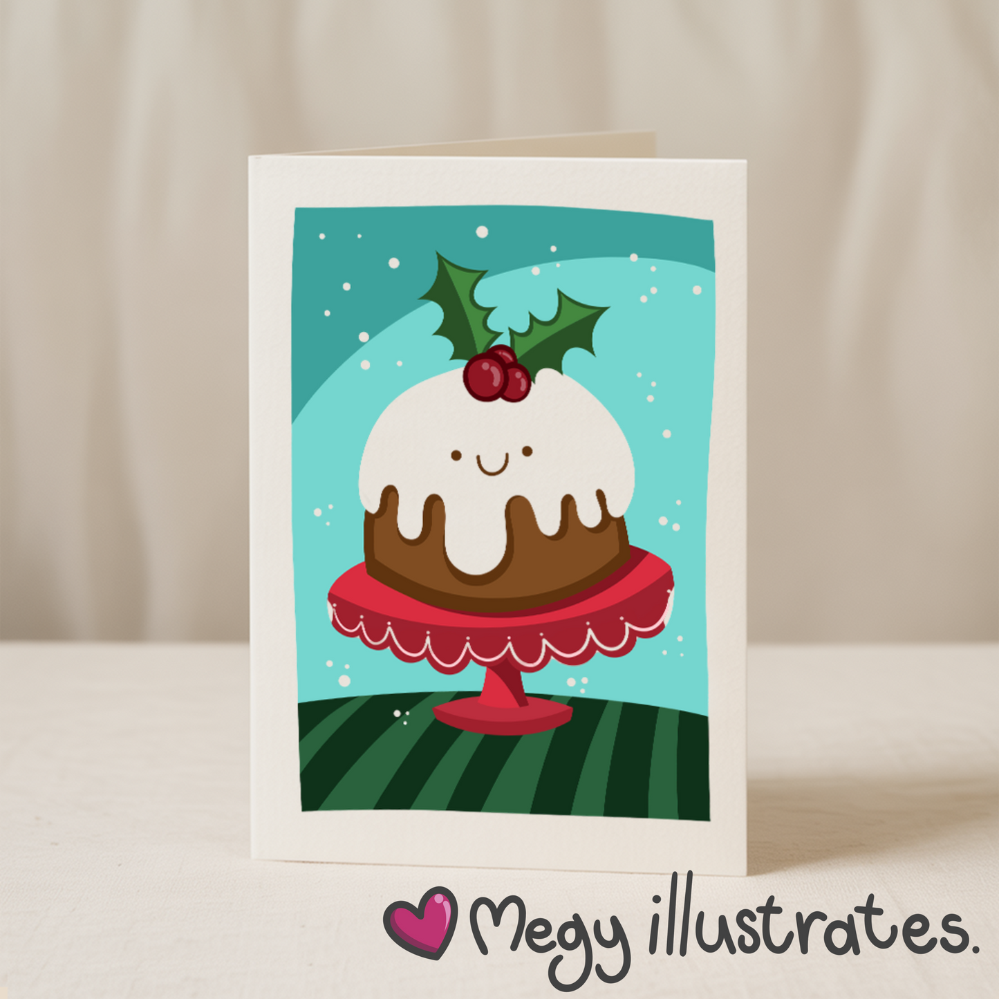 Christmas pudding 5x7 card