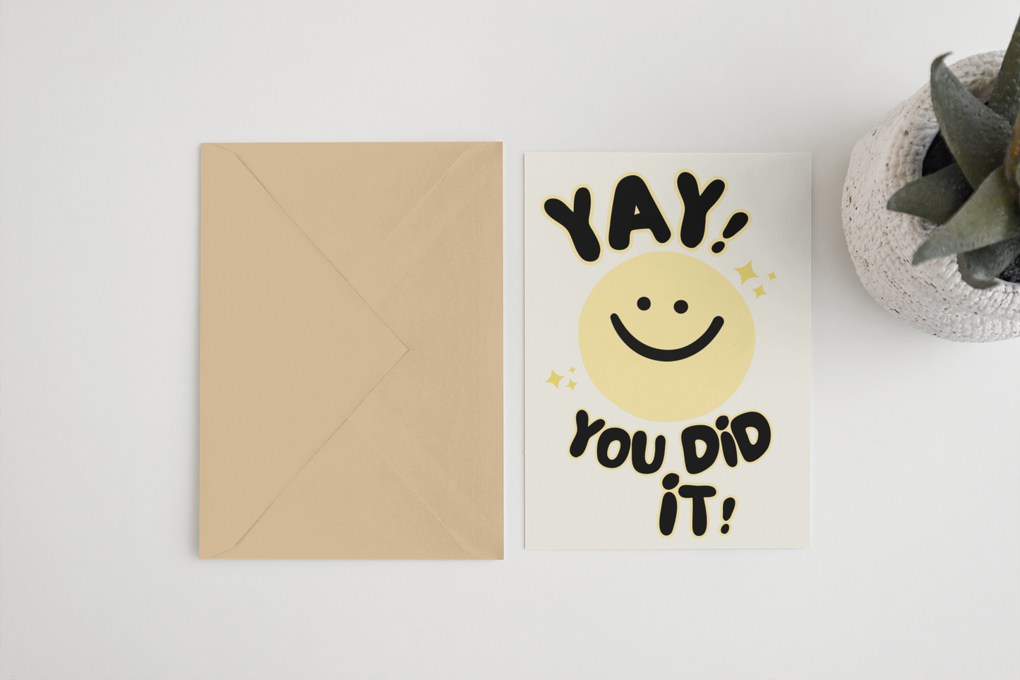 Yay you did it! 5x7 card