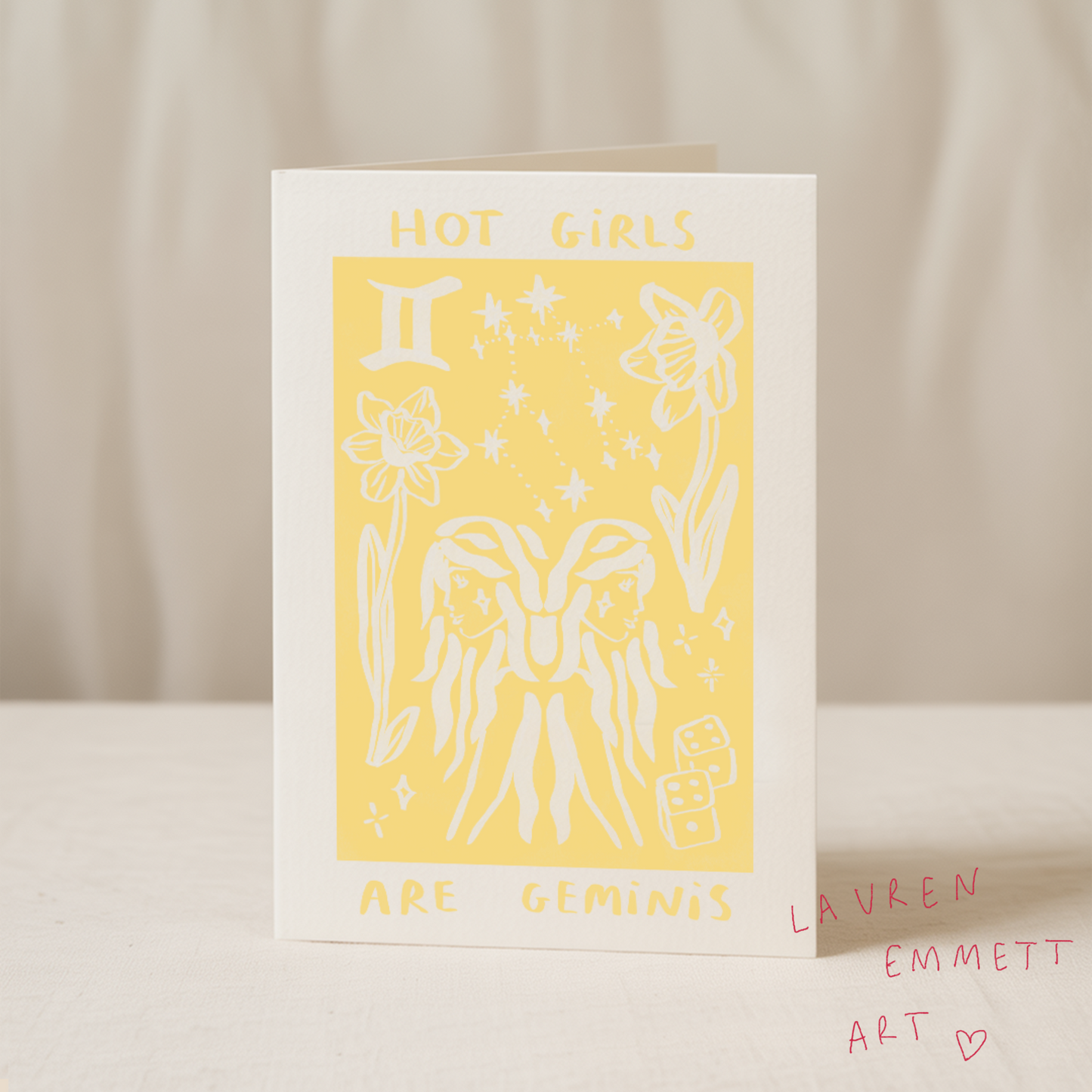 Hot girls are Geminis 5x7 card