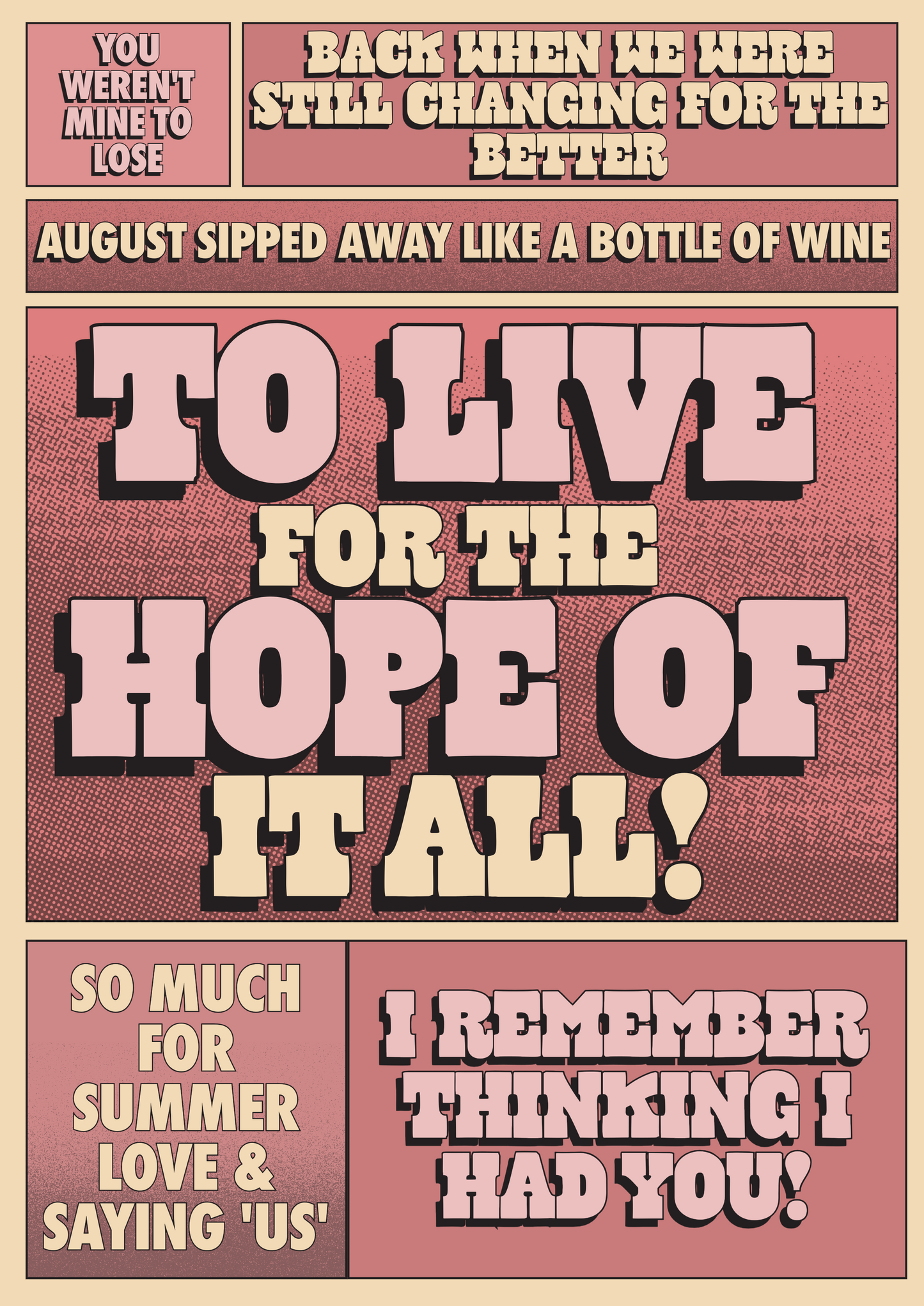 To live for the hope of it all print