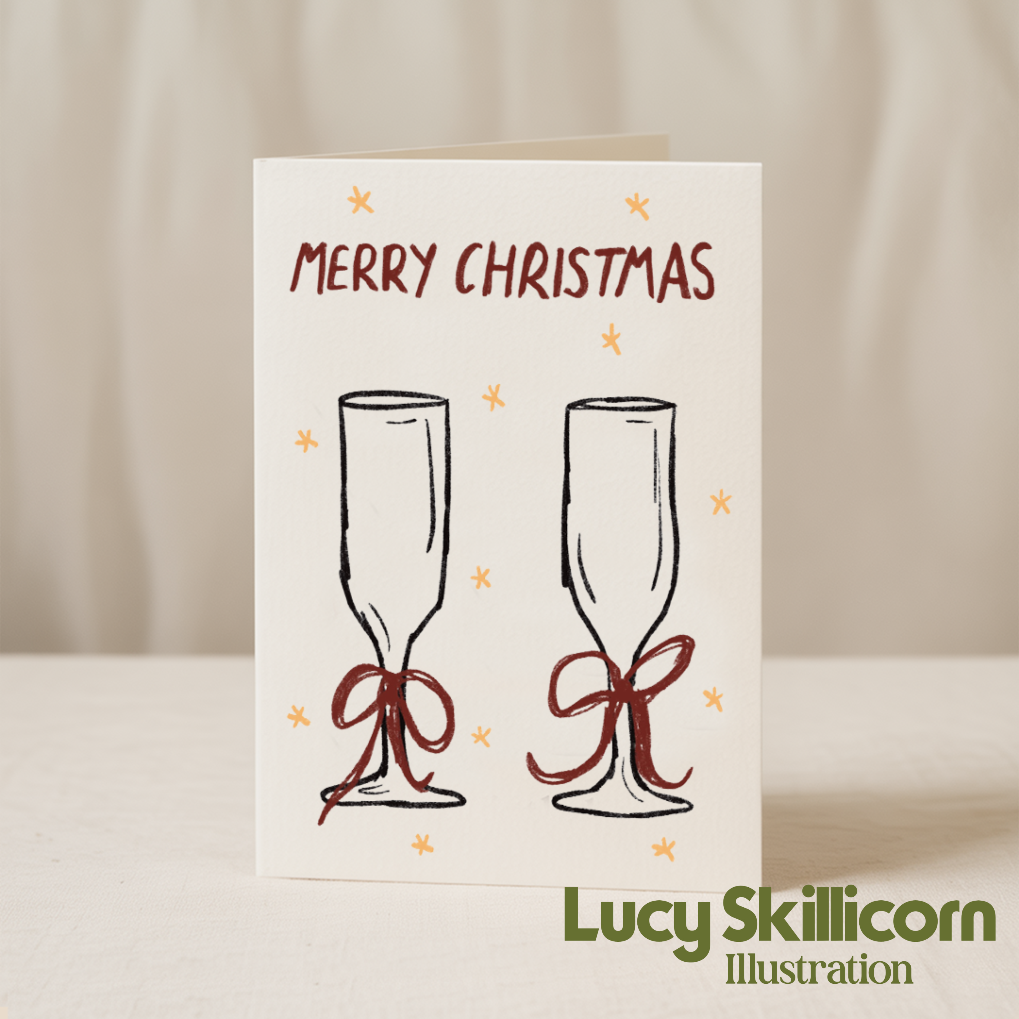 Merry Christmas drinks 5x7 card