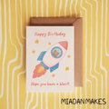 Happy birthday have a blast 5x7 card