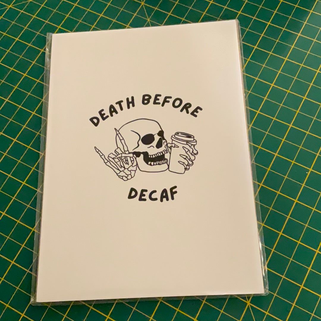 Death Before Decaf A5