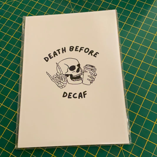 Death Before Decaf A5