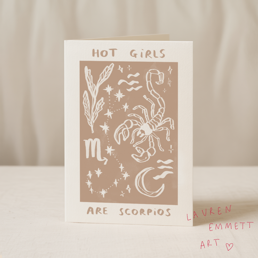 Hot girls are Scorpios 5x7 card