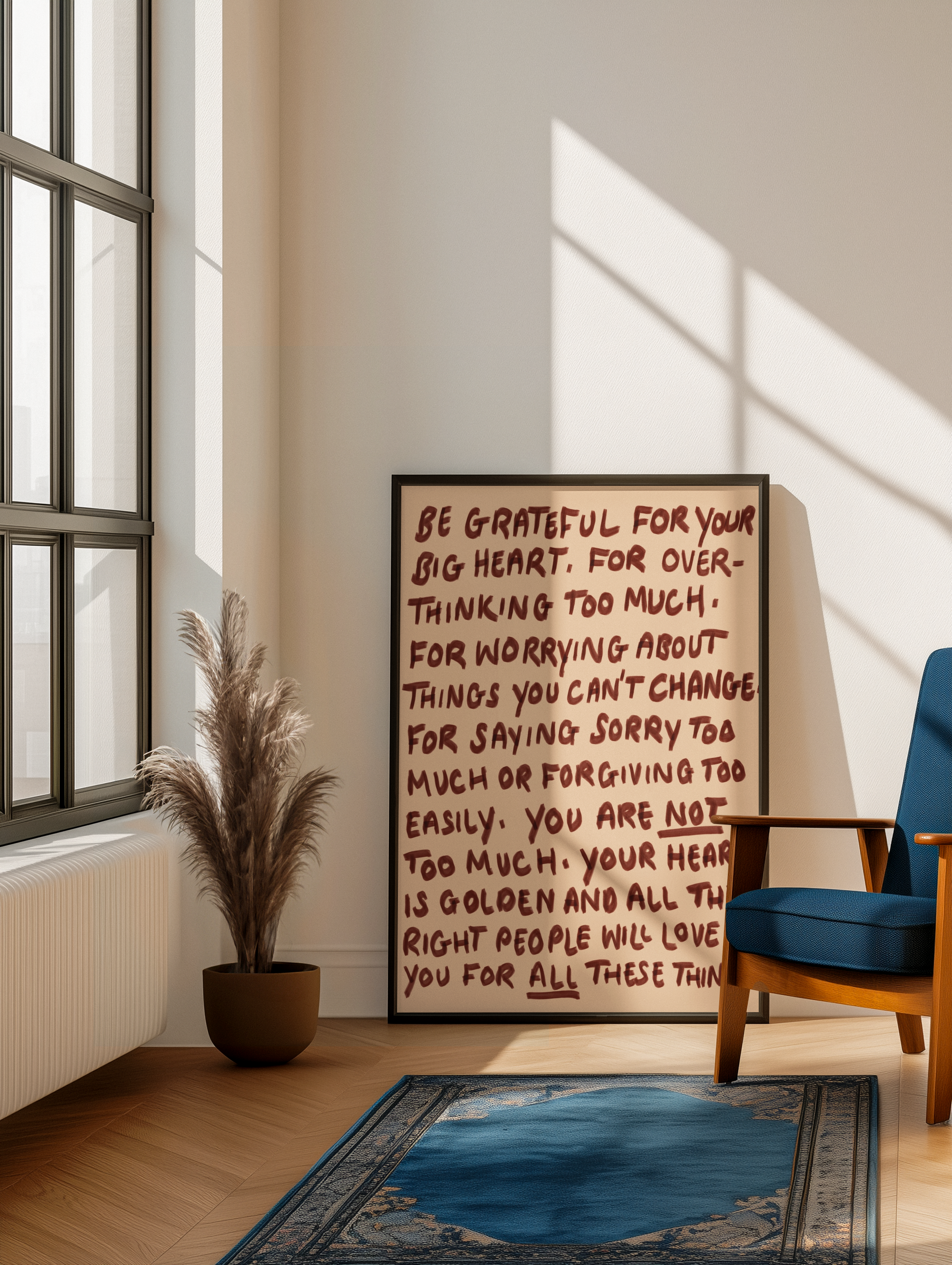 Be grateful for your big heart print