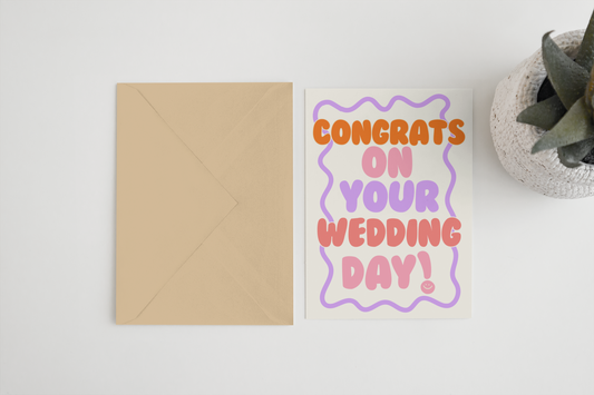 Congrats on your wedding day! 5x7 card