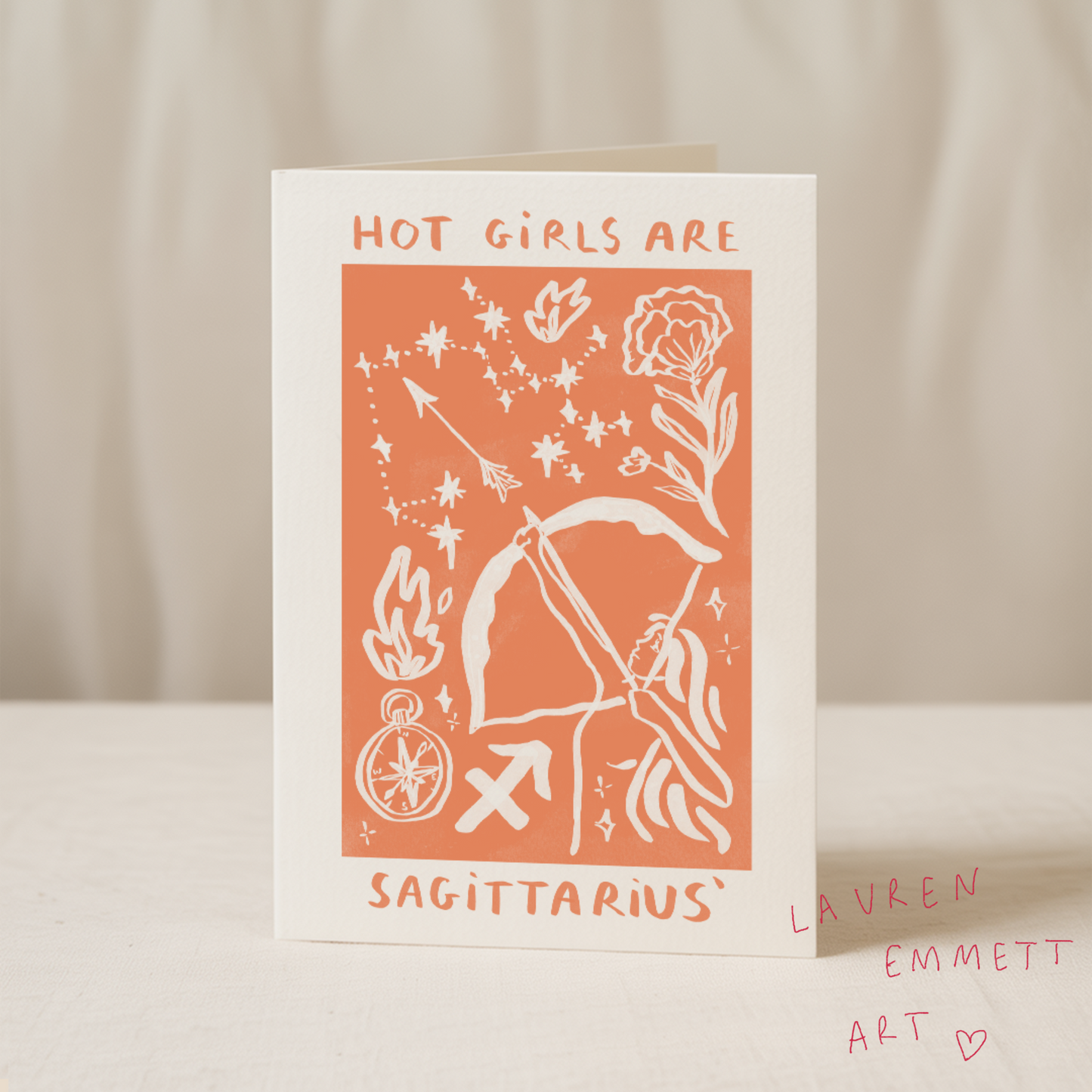 Hot girls are Sagittarius 5x7 card