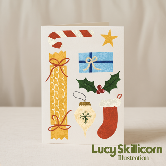 Christmas illustration 5x7 card