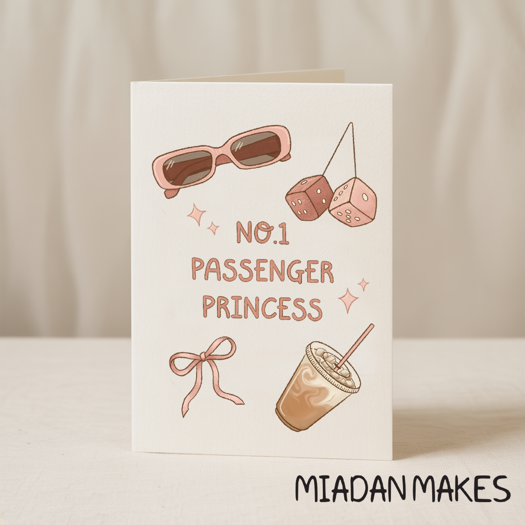 No. 1 Passenger Princess 5x7 card