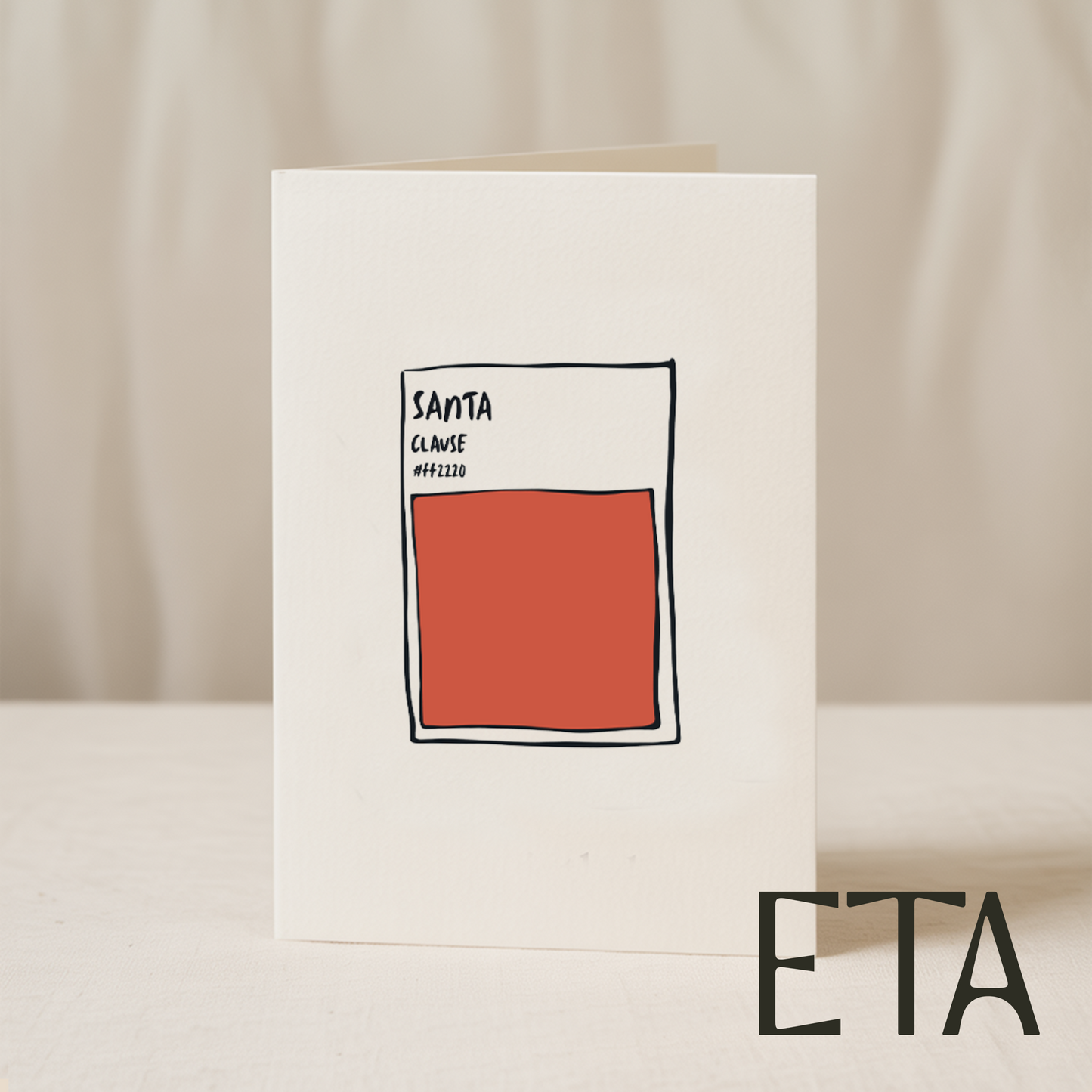 Santa colour 5x7 card