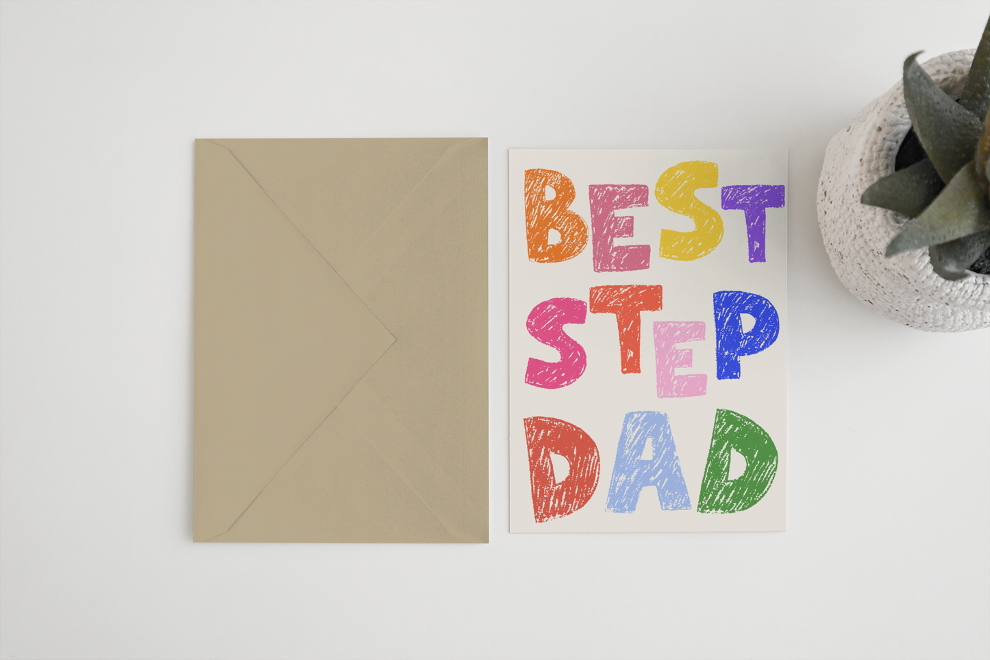 Best step dad 5x7 card