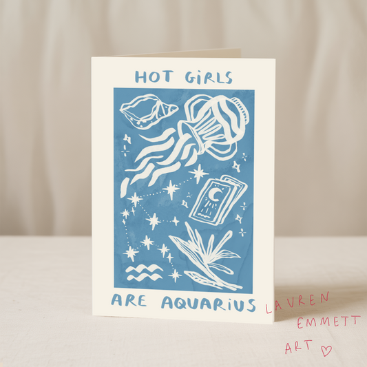 Hot girls are Aquarius 5x7 card