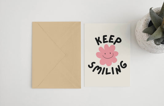 Keep smiling 5x7 card