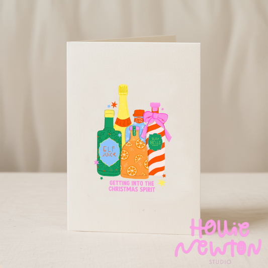 Getting into the Christmas spirit 5x7 card