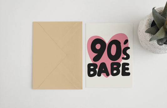 90’s babe 5x7 card