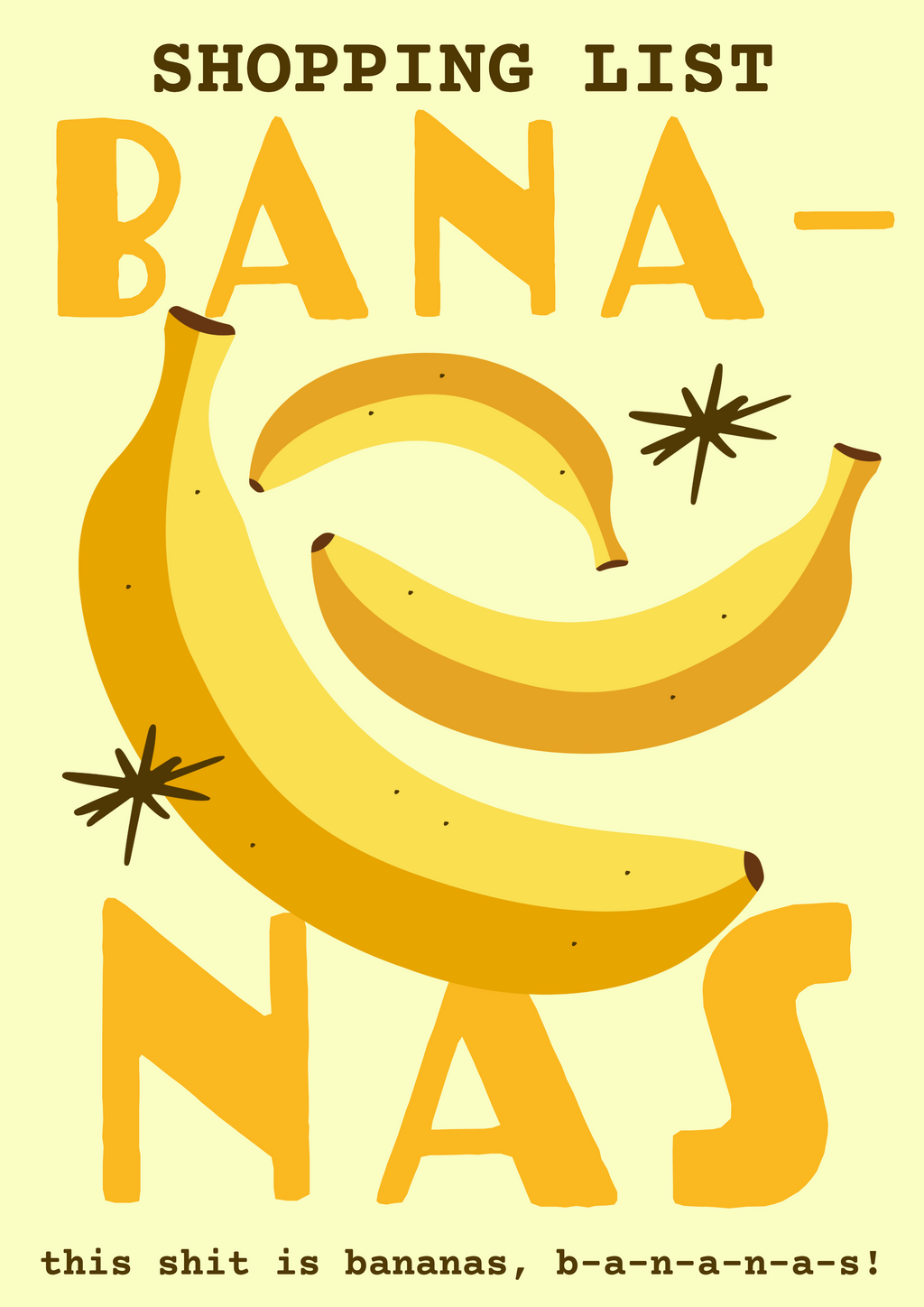 Bananas Kitchen print