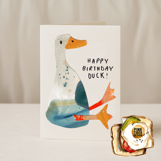Happy Birthday Duck 5x7 card
