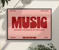 Music Typography print