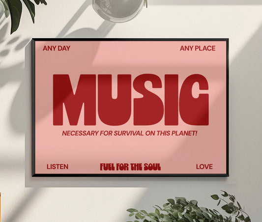 Music Typography print