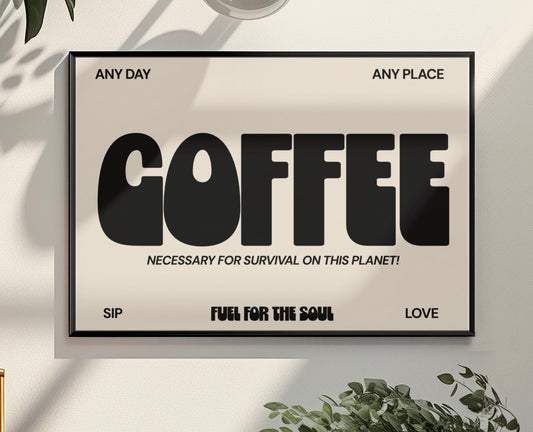 Coffee Typography print