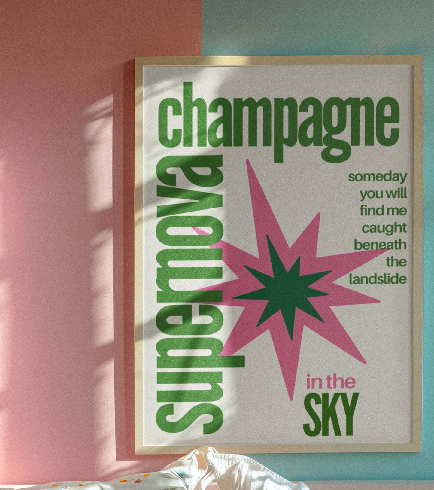 Champagne Supernova Oasis inspired print