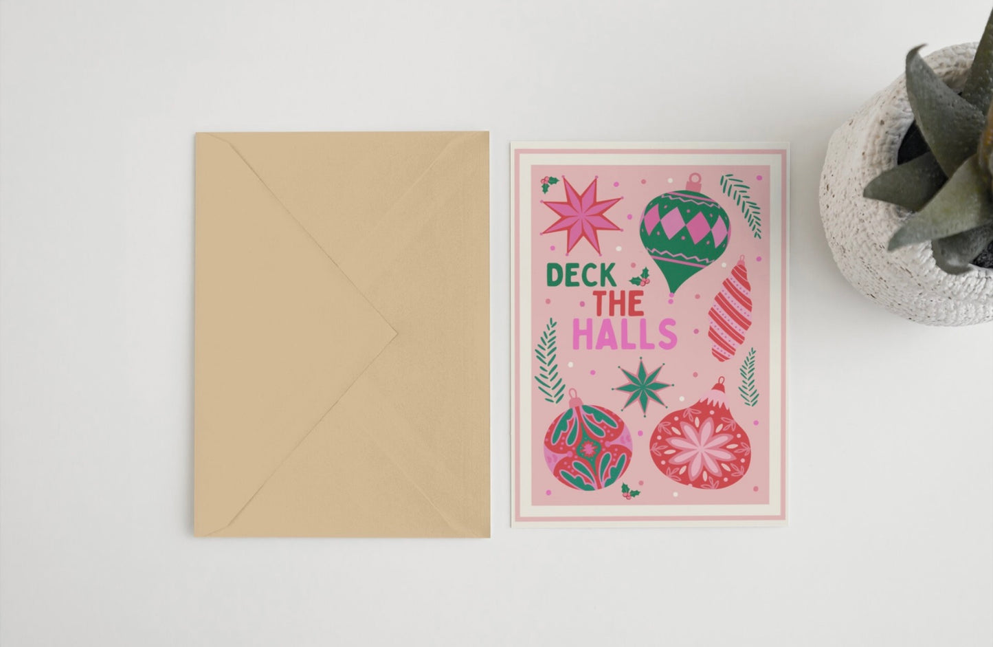 Deck the halls 5x7 card