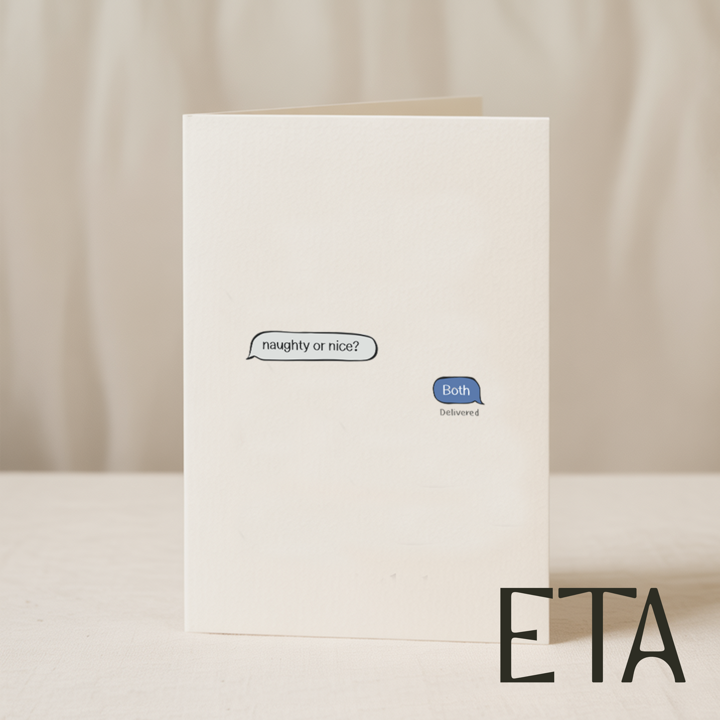 Naughty or nice 5x7 card