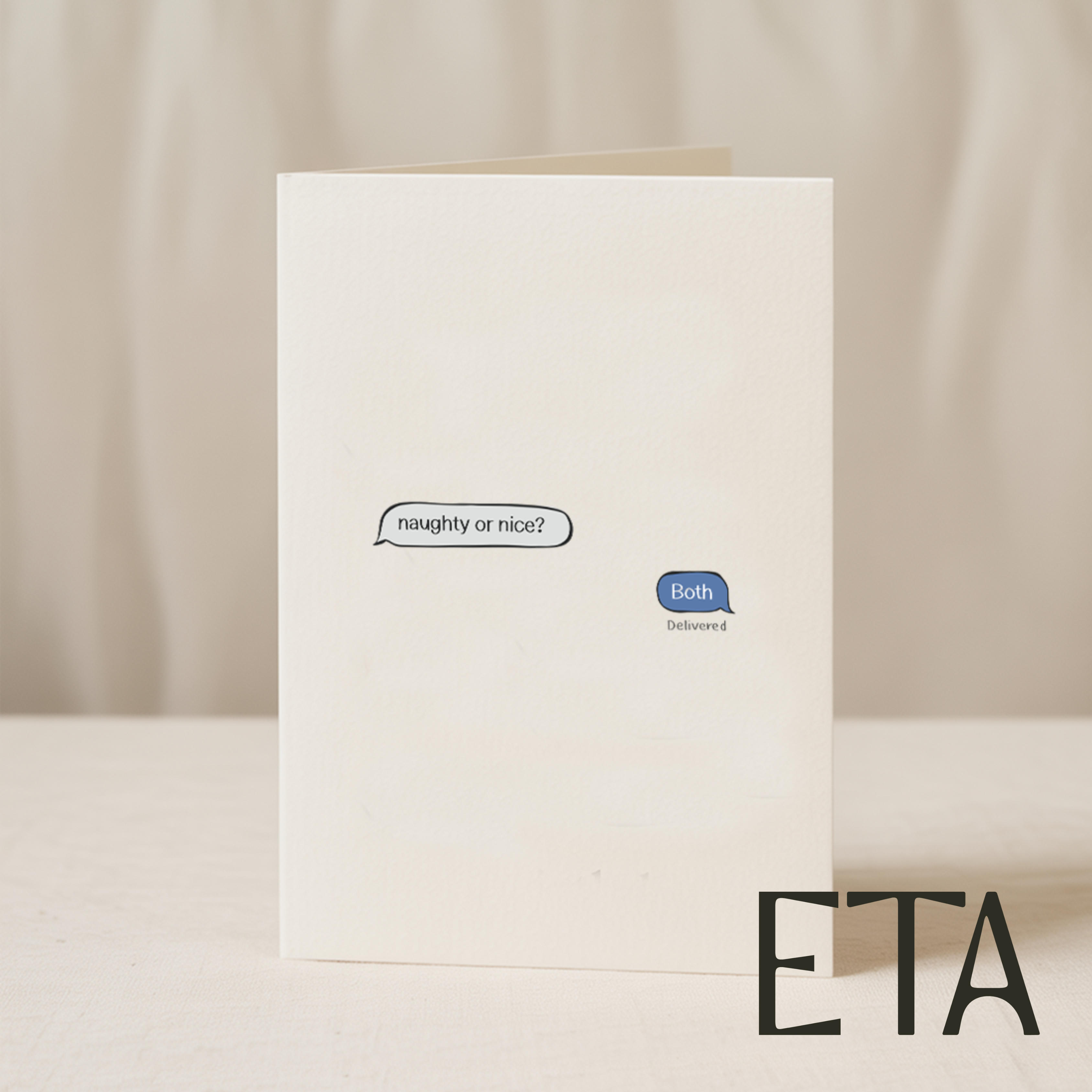 Naughty or nice 5x7 card