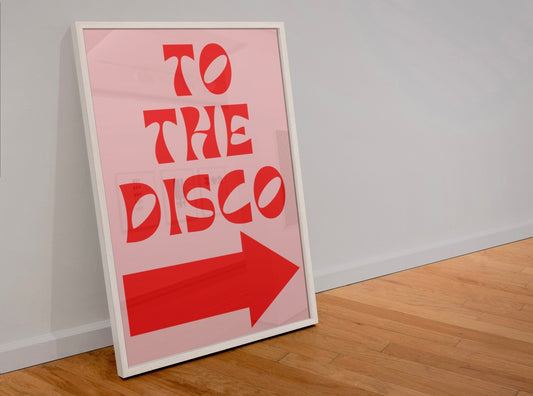 To the disco arrow Print