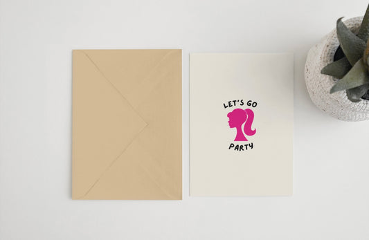 Lets go party 5x7 card