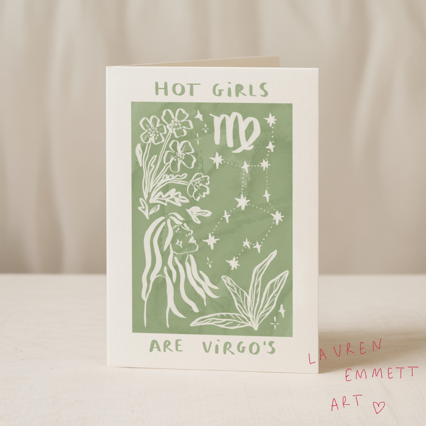 Hot girls are Virgos 5x7 card