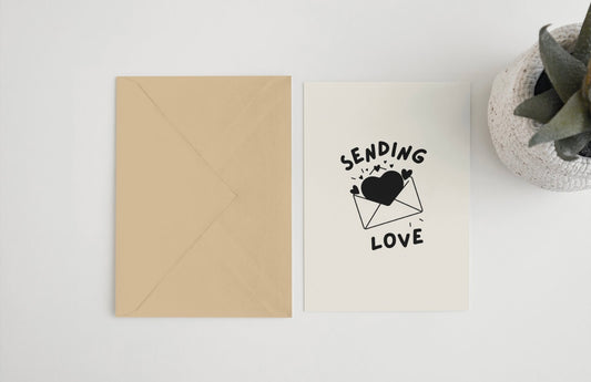 Sending love 5x7 card