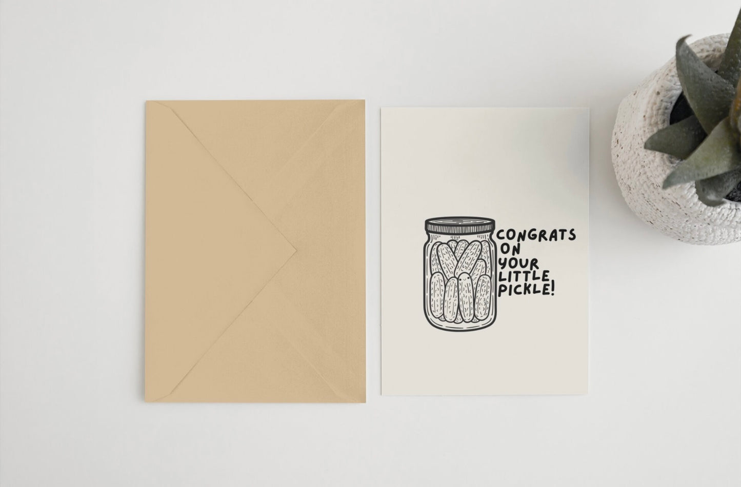 Congrats on your little pickle! 5x7 card