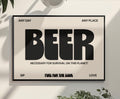 Beer Typography print