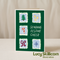 Sending festive cheer stamps 5x7 card