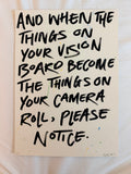 And when the things on your vision board A3 original art piece