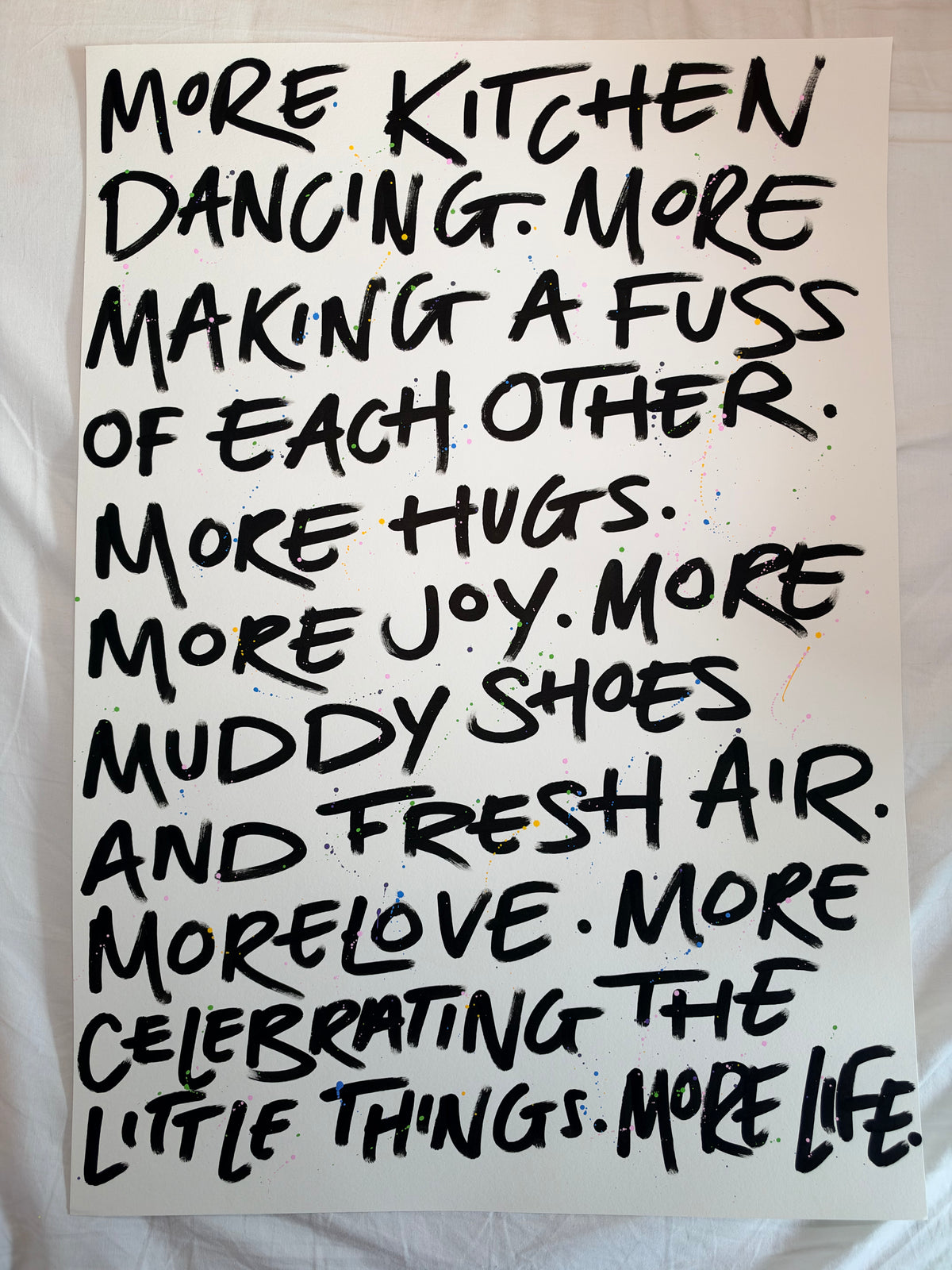 More kitchen dancing A2 original art piece